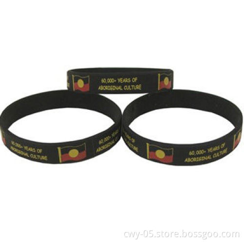 Multi-color Silicone Bracelet with Printed Logo, OEM and ODM Orders are Welcome